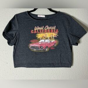 ROMWE Gray Graphic Short Sleeve Tee